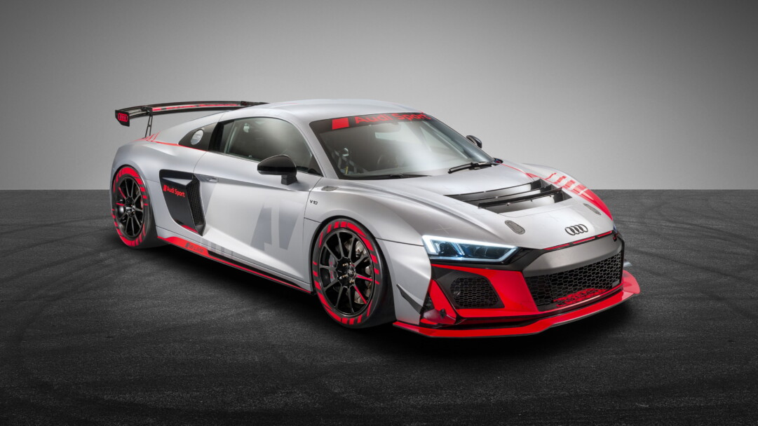 A high-resolution 4K wallpaper displaying the Audi R8 LMS GT4, a remarkable sports car designed for racing enthusiasts, capturing the essence of speed and performance on the track.