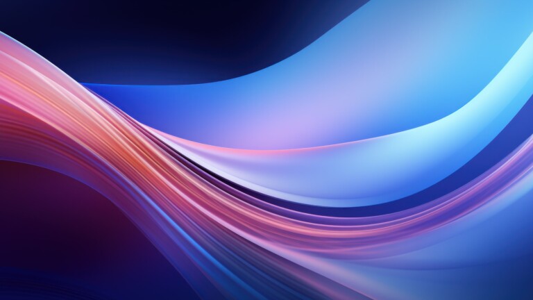 A mesmerizing 4K wallpaper created by AI, featuring soothing blue abstract gradient layers that seamlessly merge, showcasing vibrant colors and modern digital art, perfect for enhancing your desktop background.