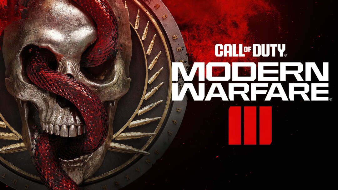 A high-resolution 4K wallpaper featuring the iconic logo of Call of Duty: Modern Warfare 3, a popular action-packed military shooter video game.