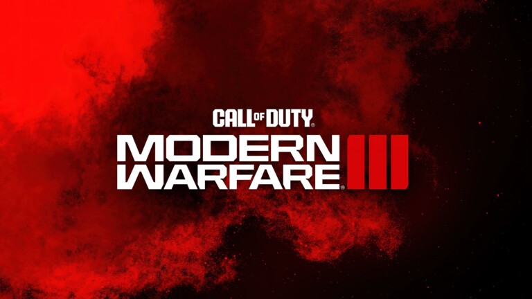 A high-resolution 4K wallpaper showcasing the iconic logo of Call of Duty Modern Warfare 3, a popular action-packed video game set in a military warfare context, perfect for gaming enthusiasts and fans of intense gameplay.