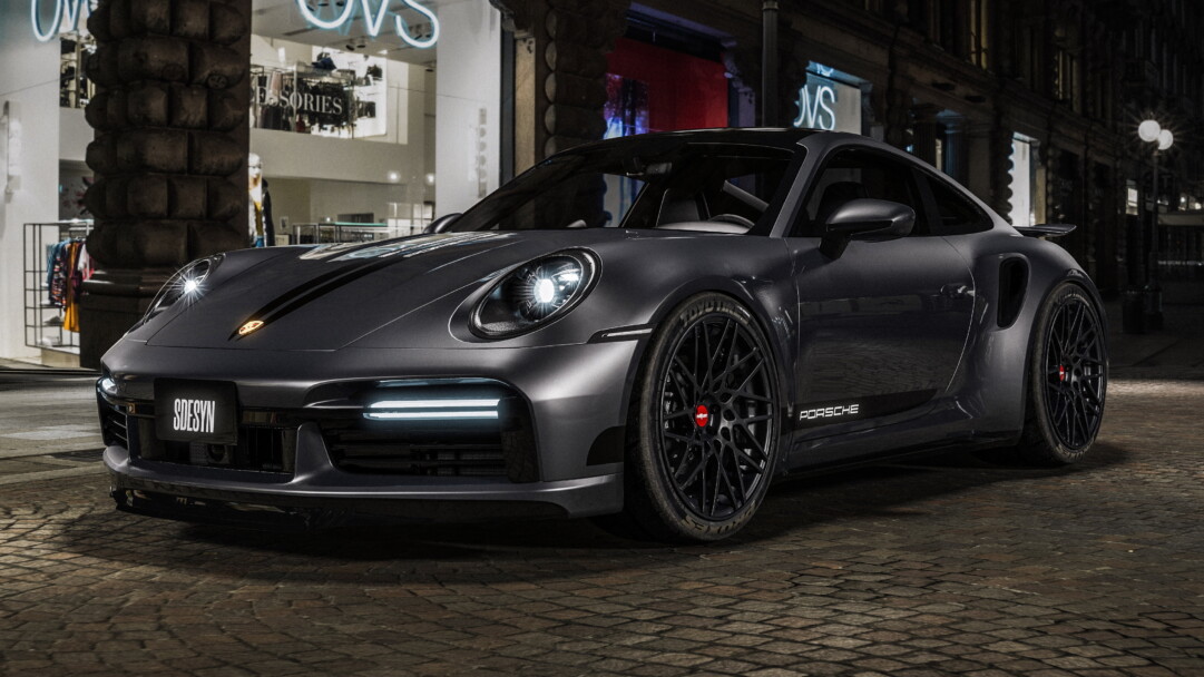 A striking 4K wallpaper featuring the Porsche 911 Turbo S, a high-performance sports car renowned for its power and elegance, perfect for automotive enthusiasts and wallpaper aficionados alike.