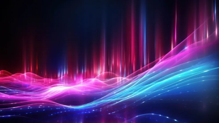 Immerse yourself in the captivating world of abstract art with this AI-generated 4K wallpaper, showcasing intricate layers of mesmerizing blue and pink gradients. This unique digital artwork represents a contemporary and imaginative approach to art, making it an ideal choice for those seeking a captivating and creative desktop background with a gradient aesthetic.