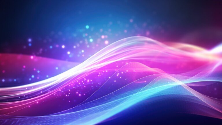 Dive into a futuristic world of artistic abstraction with this AI-generated 4K wallpaper, showcasing captivating layers of blue and pink hues. This unique digital artwork represents a contemporary and imaginative approach to art, making it an ideal choice for those seeking a captivating and creative desktop background with a futuristic touch.