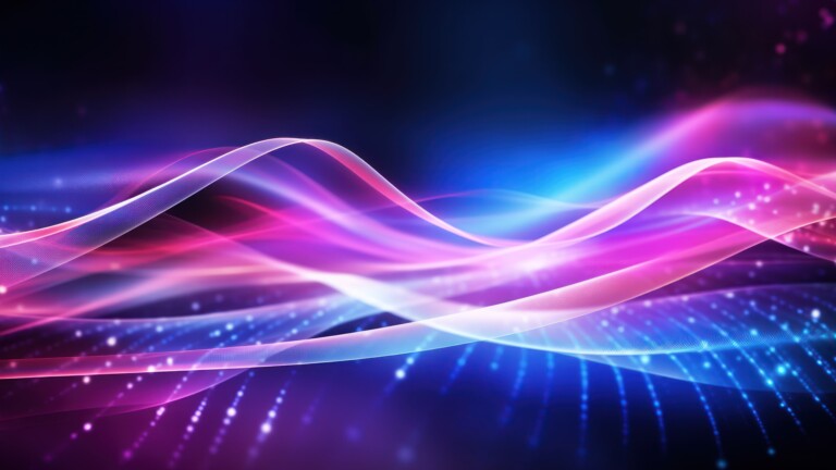 Enter a futuristic realm of artistic abstraction with this AI-generated 4K wallpaper, showcasing captivating layers of blue and pink hues. This unique digital artwork represents a contemporary and imaginative approach to art, making it an ideal choice for those seeking a captivating and creative desktop background with a futuristic touch.