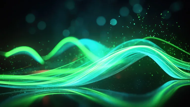Immerse yourself in a futuristic realm of artistic abstraction with this AI-generated 4K wallpaper, featuring captivating layers of vibrant green hues. This unique digital artwork represents a contemporary and imaginative approach to art, making it an ideal choice for those seeking a captivating and creative desktop background with a futuristic touch.