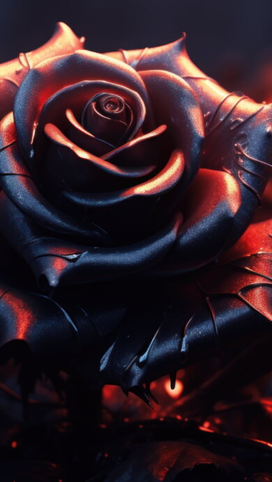 Admire the dramatic beauty of a dark rose in exquisite 4K resolution. This stunning wallpaper showcases the deep crimson petals of a rose in full bloom, evoking a sense of elegance and romantic charm. Ideal for those who appreciate the allure of botanical aesthetics as a captivating desktop background.
