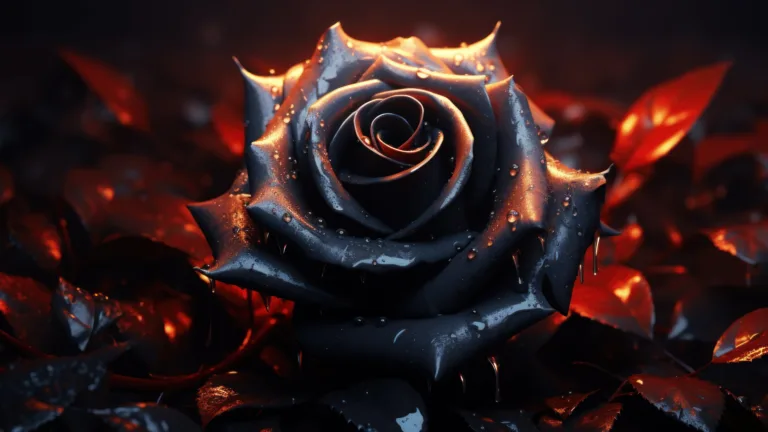 Behold the dramatic beauty of a dark rose in stunning 4K resolution. This captivating wallpaper showcases the deep crimson petals of a rose in full bloom, evoking a sense of elegance and romantic charm. Ideal for those who appreciate the allure of botanical aesthetics as a captivating desktop background.