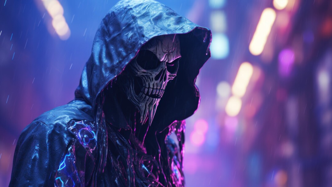 Illuminate your screen with the eerie glow of the Grim Reaper in this 4K wallpaper, brought to life through AI. It's an ideal choice for your high-resolution desktop background during the spooky holiday season.