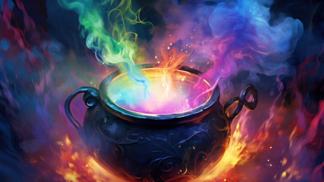 Embrace the Halloween spirit with this captivating 4K wallpaper. Featuring an AI-generated magical potion, this image is perfect for your desktop background during the spooky holiday season.