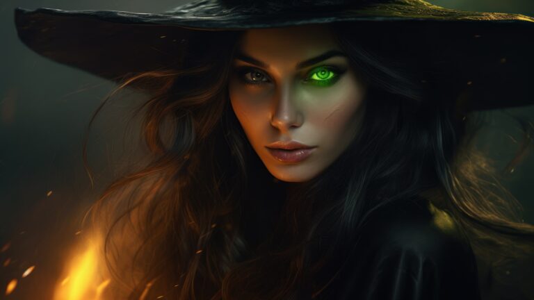 Immerse yourself in the enchanting world of Halloween with this 4K wallpaper, featuring an AI-generated witch portrait. It's an ideal choice for your high-resolution desktop background during the spooky holiday season.