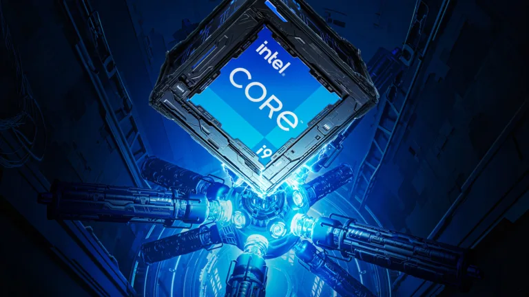 Celebrate the power of technology with this stunning Intel Core i9 Intel Processor 4K wallpaper. Featuring a detailed portrayal of the CPU, this digital art piece is perfect for tech enthusiasts and those seeking a desktop background that showcases the prowess of Intel's Core i9 processor.