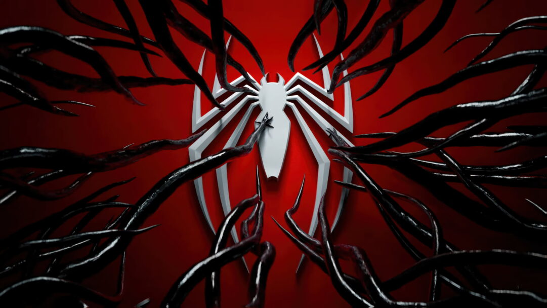 A striking 4K wallpaper featuring the Venom symbiote logo from Marvel's Spider-Man 2, the highly anticipated video game. Perfect for your desktop or device background, this high-resolution image showcases the iconic emblem associated with the formidable character.