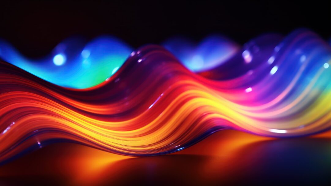Immerse yourself in a vivid and captivating world with this AI-generated 4K wallpaper showcasing vibrant, colorful, and glowing layers. Ideal for high-resolution displays, it presents a dynamic and visually stimulating digital art composition.