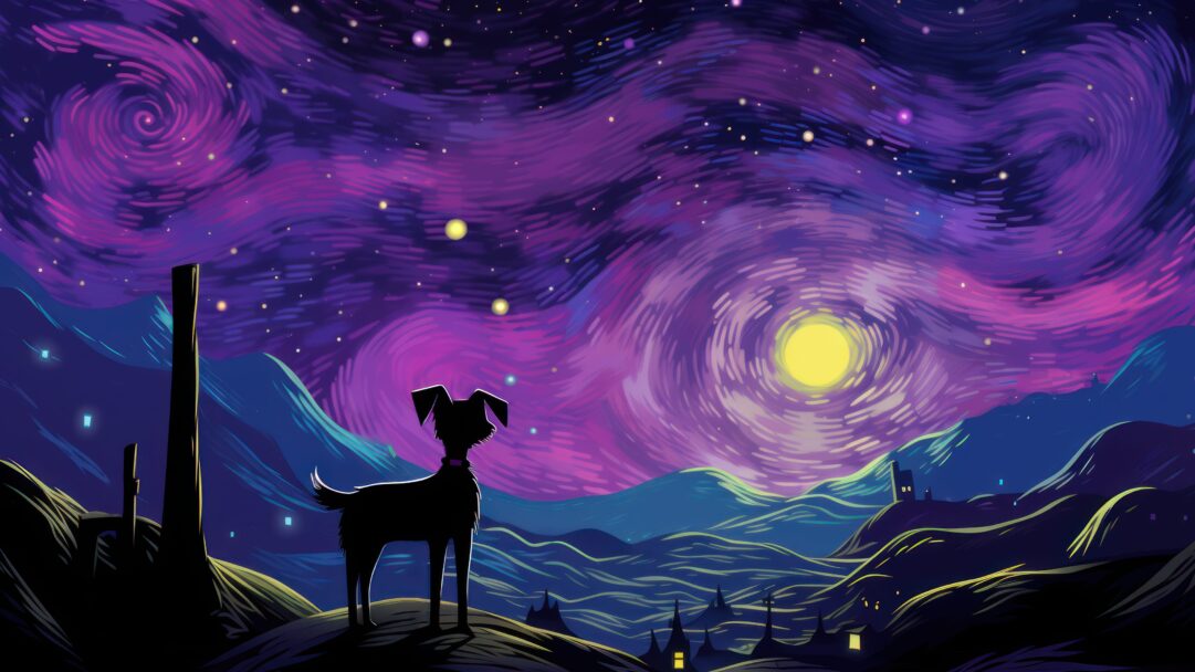A mesmerizing 4K wallpaper displaying an AI-generated illustration of a stunning starry sky. This artwork portrays a celestial scene filled with stars and cosmic beauty, perfect for backgrounds on various devices or desktops.