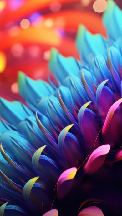 Revel in the vibrant beauty of a colorful floral bloom depicted in this AI-generated 4K wallpaper. Perfect for high-resolution displays, it showcases the richness and vibrancy of blooming flowers in a captivating visual composition.