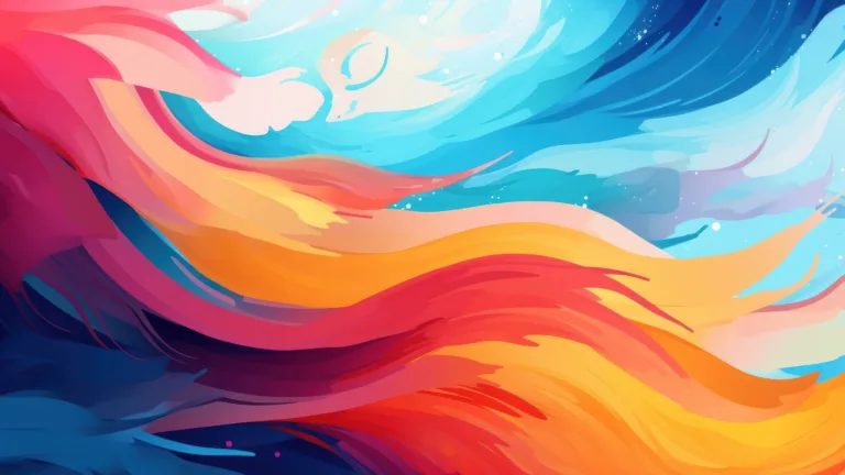 A high-resolution 4K wallpaper displaying a vivid and abstract vector artwork illustration created by AI. This digital art piece features a burst of vibrant colors and modern design, suitable for desktop or mobile backgrounds.