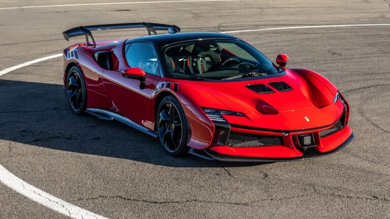 A breathtaking 4K wallpaper showcasing the Ferrari SF90 XX Stradale, a pinnacle of luxury and performance. Adorn your screen with the high-resolution image of this Italian masterpiece, capturing the essence of speed, power, and automotive design.
