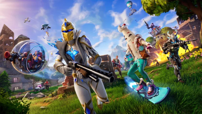 A nostalgic 4K wallpaper highlighting the iconic OG Battle Pass skins from Fortnite, capturing the essence of the game's early days with legendary characters and their original outfits, creating a visual journey through the evolution of Fortnite's vibrant universe.