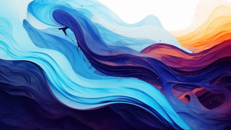 An exquisite 4K wallpaper displaying an AI-generated illustration of a dynamic wave splash, featuring vibrant colors and artistic design. Perfect for enhancing your desktop or mobile screen with this captivating digital art piece.