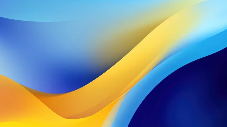 Immerse yourself in a vivid artistic display with this AI-generated 4K wallpaper featuring abstract blue and yellow layers. Perfect for high-resolution displays, it offers a visually captivating and dynamic digital art composition.
