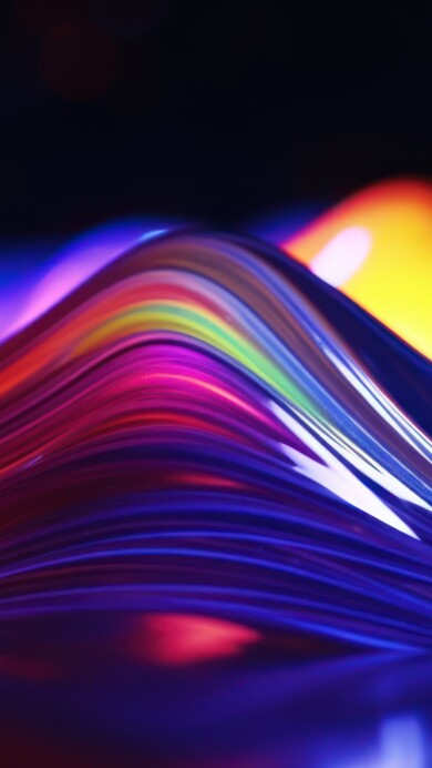 Immerse yourself in a dynamic display of abstract colors and glowing elements in this AI-generated 4K wallpaper. Perfect for high-resolution displays, it presents a visually captivating and vibrant digital art composition.