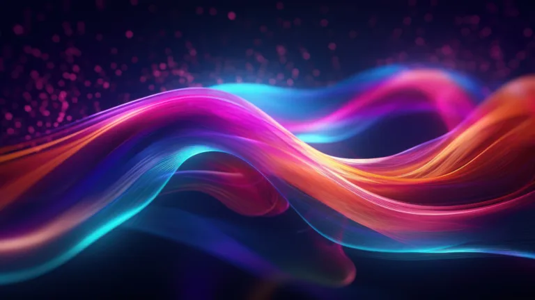 Immerse yourself in a visually striking display with this AI-generated 4K wallpaper featuring abstract neon layers. Perfect for high-resolution displays, it presents a dynamic and vibrant digital art composition.