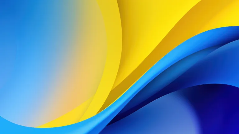 Immerse yourself in a visually captivating display with this AI-generated 4K wallpaper featuring an abstract combination of yellow and blue hues. Perfect for high-resolution displays, it offers a dynamic and vibrant digital art composition.