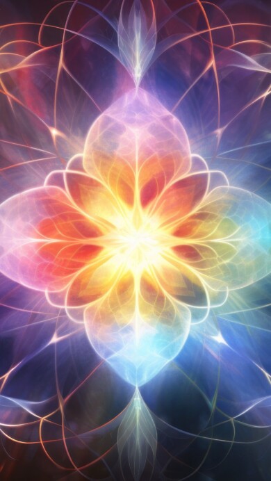 A vibrant 4K wallpaper showcasing an AI-generated shining heart adorned with a spectrum of colors, emanating a radiant glow against a dark backdrop. This captivating artwork evokes a sense of warmth and positivity, ideal for adorning your desktop or mobile screen.