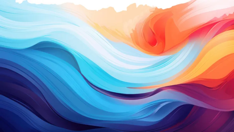 Immerse yourself in an artistic display with this AI-generated 4K wallpaper featuring vibrant and colorful wave layers. Perfect for high-resolution displays, it offers a visually captivating and dynamic digital art composition.