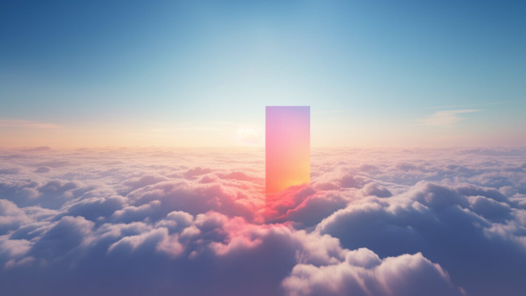 A stunning 4K wallpaper featuring an AI-generated cosmic cube floating majestically in the sky. The cube's vibrant colors and intricate patterns create a mesmerizing visual experience that will transport you to the cosmos.