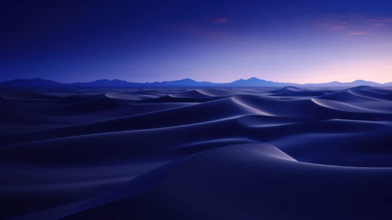 Experience the mysterious allure of dark night sand dunes in this AI-generated 4K wallpaper. Ideal for high-resolution displays, it captures the enigmatic beauty of the landscape under the cover of night.