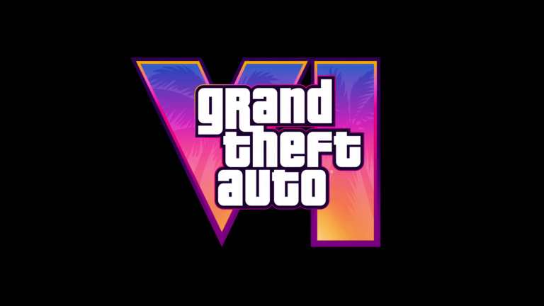 A sleek 4K wallpaper featuring the iconic logo of GTA 6, the highly anticipated installment in the Grand Theft Auto series by Rockstar Games, promising an immersive and thrilling gaming experience in the world of open-world action-adventure.