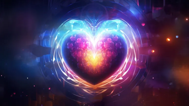 An enchanting 4K wallpaper unveiling an AI-generated neon heart radiating vibrant glows against a dark backdrop. The pulsating neon hues create an electrifying visual spectacle, ideal for adding a touch of luminous charm to your digital space.