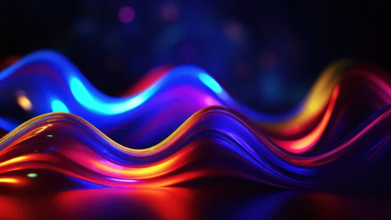 Immerse yourself in a visually captivating display with this AI-generated 4K wallpaper showcasing glowing neon layers. Perfect for high-resolution displays, it offers a dynamic and vibrant digital art composition.