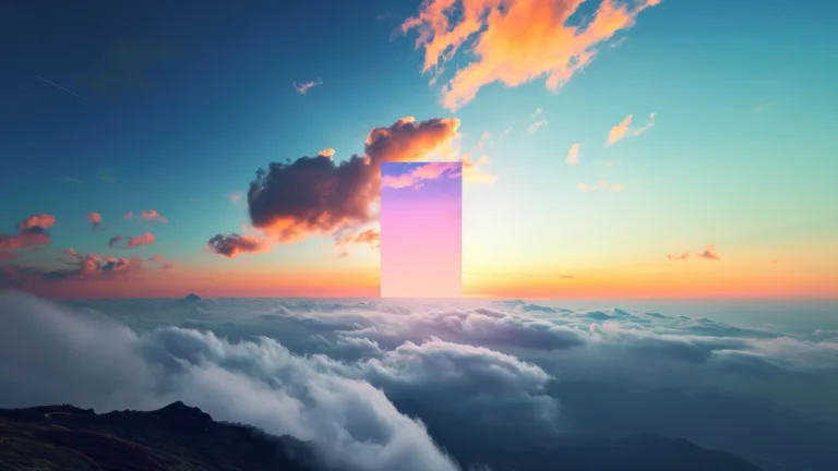 A breathtaking 4K wallpaper created by AI, depicting a mesmerizing sunrise above a blanket of clouds. The vivid colors of the rising sun cast a warm glow over the serene cloud layer, evoking a sense of tranquility and beauty.
