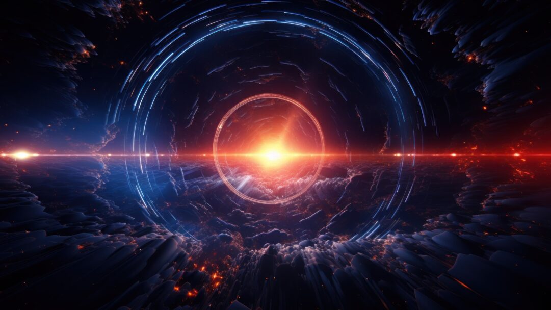 A mesmerizing 4K wallpaper featuring a cosmic explosion, artfully generated by AI.