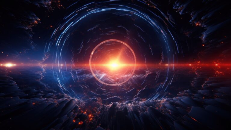 A mesmerizing 4K wallpaper featuring a cosmic explosion, artfully generated by AI.