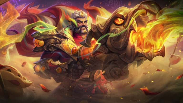A stunning 4K wallpaper showcasing the Dragon Lantern Graves Special Edition skin from Wild Rift.
