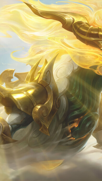 A mesmerizing 4K wallpaper presenting the ethereal beauty of the Lunar Fairy Aurelion Sol skin in Wild Rift. Aurelion Sol, the cosmic dragon, is adorned in celestial splendor, surrounded by lunar radiance and enchanted flora, creating a magical and enchanting scene within the vibrant world of Wild Rift.