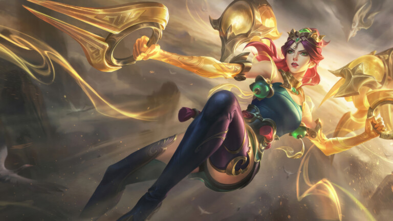A mesmerizing 4K wallpaper showcasing the ethereal Lunar Fairy Kai'Sa skin in Wild Rift. Kai'Sa, the Void Marksman, graces the screen with her otherworldly presence, adorned in enchanting lunar-themed attire, blending the magic of the celestial realm with the intense beauty of the Wild Rift universe.