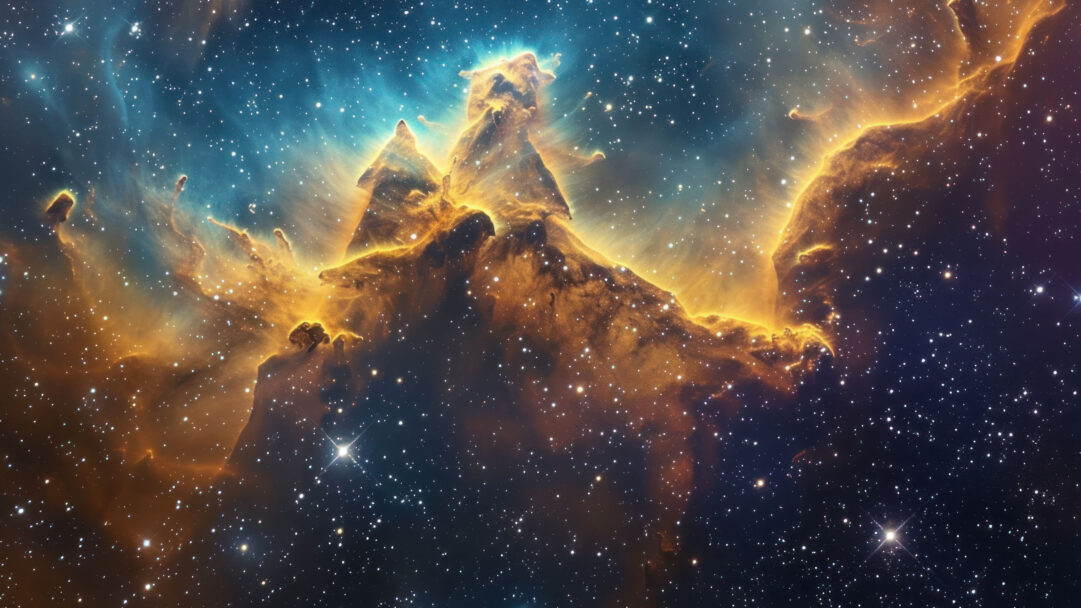 Explore the beauty of the cosmos with this AI-generated 4K wallpaper, combining elements of a nebula with the allure of a starry night, inspired by NASA's celestial wonders. Perfect for high-resolution displays, the digital art composition captures the cosmic essence, creating a visually captivating experience that transports you to the depths of space.