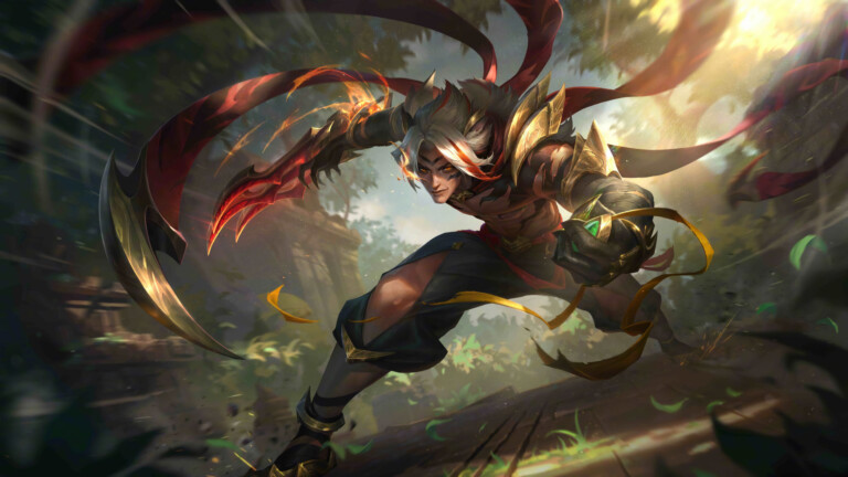 A mesmerizing 4K wallpaper showcasing the primal ferocity of the Ambush Talon skin in League of Legends. Talon, the elusive bladesman, is depicted in a dynamic stance, surrounded by the untamed essence of the primal jungle, offering a glimpse into the fierce and dangerous world of Runeterra.
