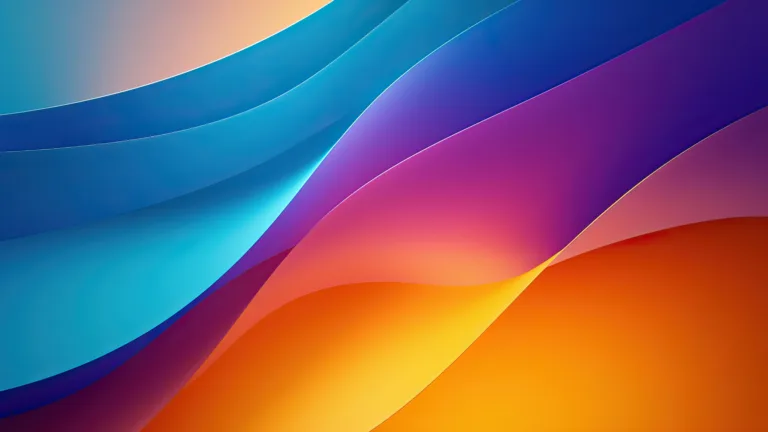 A mesmerizing 4K wallpaper featuring smoothly flowing gradient curves, gracefully generated by AI, creating an artistic and colorful masterpiece. The high-resolution image is perfect for enhancing your desktop or mobile background, offering a visually captivating experience with its dynamic design.