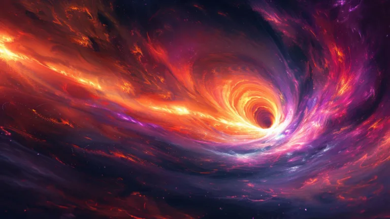 Immerse yourself in the mesmerizing beauty of the cosmos with this AI-generated 4K wallpaper featuring a vibrant space vortex. Perfect for high-resolution displays, the digital art composition captures the dynamic and celestial essence, creating a visually captivating experience that transports you to the wonders of the universe.