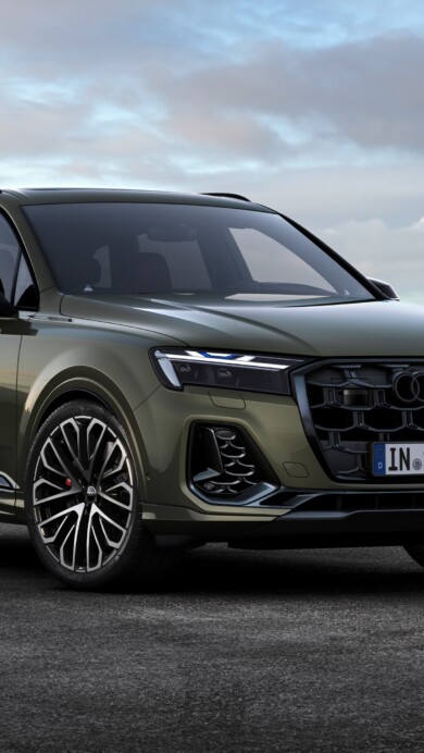 A stunning 4K wallpaper showcasing the Audi SQ7 TFSI 2024, a pinnacle of automotive excellence. The high-resolution image captures the sleek design and performance prowess of this luxury car, making it an ideal choice for your desktop or mobile wallpaper.