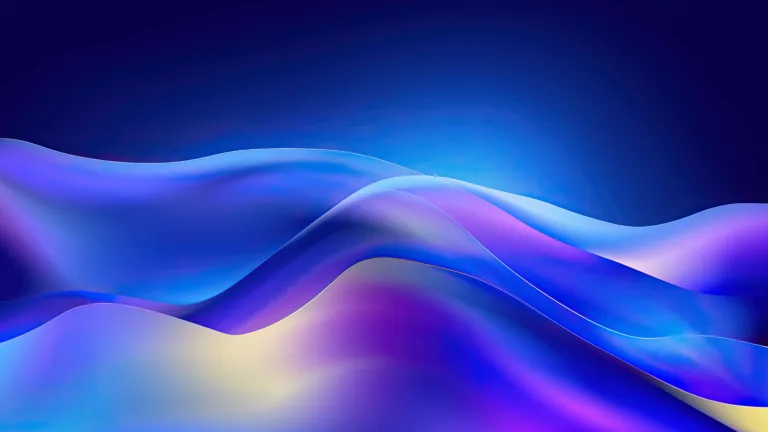 A mesmerizing 4K PC wallpaper featuring elegant blue wavy swirls that dance across the screen, creating a captivating visual experience. The vibrant hues and intricate patterns evoke a sense of fluid motion, making it an ideal choice to enhance your desktop aesthetic.
