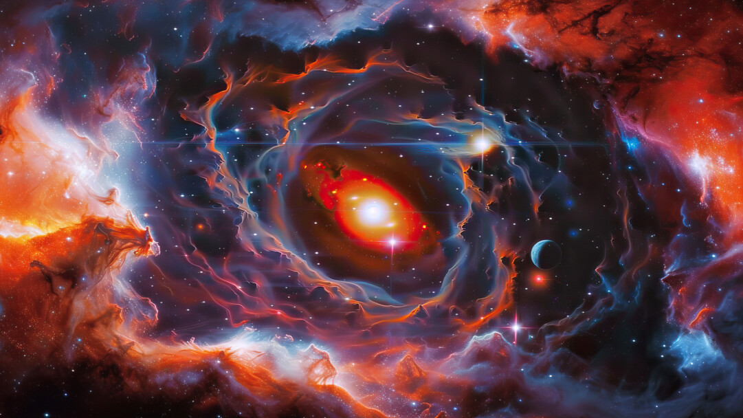 A mesmerizing 4K PC wallpaper featuring a cosmic whirlpool that transports you to the depths of the galaxy. This high-resolution digital art captures the beauty of an astronomical vortex, making it an ideal choice to adorn your desktop.
