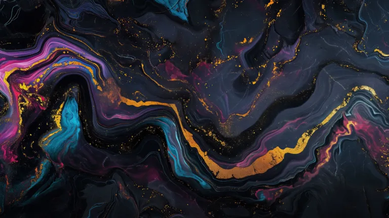 A mesmerizing 4K wallpaper presents a galactic marble abstract created by AI, blending cosmic elements into a swirling masterpiece. Vivid colors dance across the canvas, evoking a sense of celestial wonder.