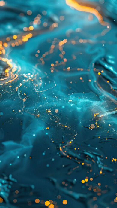 An exquisite 4K PC wallpaper presents a mesmerizing abstract composition featuring golden streams flowing dynamically across the screen. The vibrant hues and fluid lines create a captivating visual experience, making it an ideal choice to enhance your desktop background.