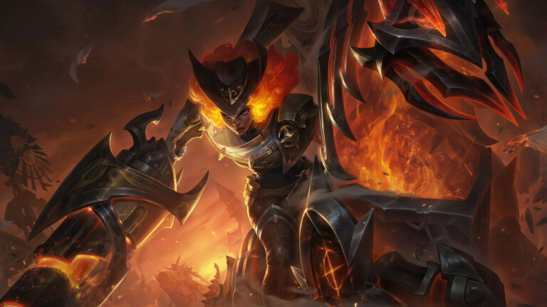 A stunning 4K wallpaper featuring the High Noon Rell skin from League of Legends.